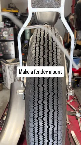 Making a fender mount for the shovelhead chopper. #motorcycle #fyp #harleydavidson #biketok #shovelhead 
