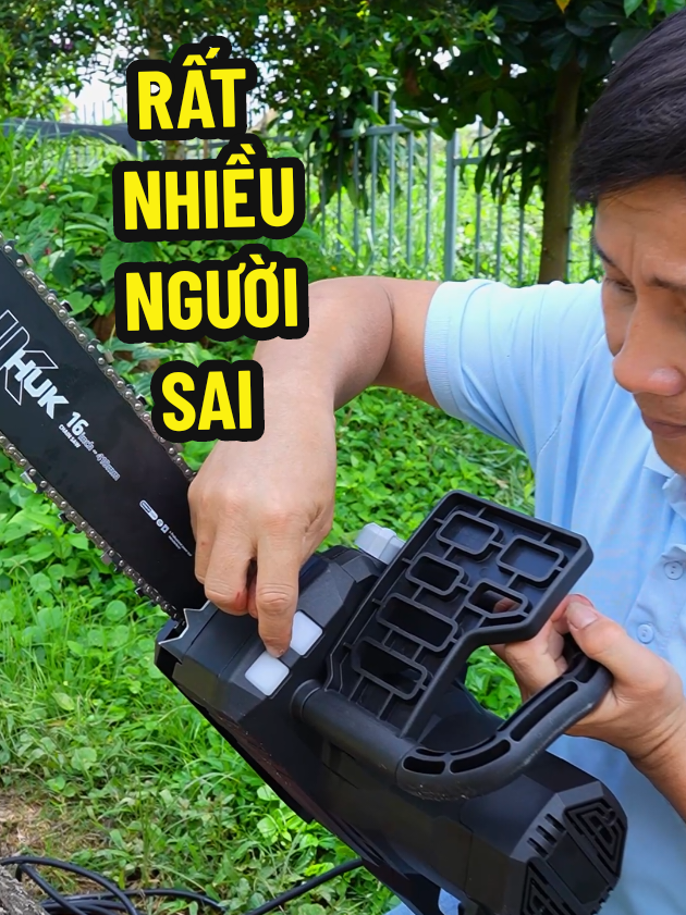 rất nhiều người sai lầm khi dùng máy cưa xích vì tiết kiệm không đúng cách. #binhdiennang2 #cuaxich #cuaxichdien #hukan #chiasekinhnghiem 