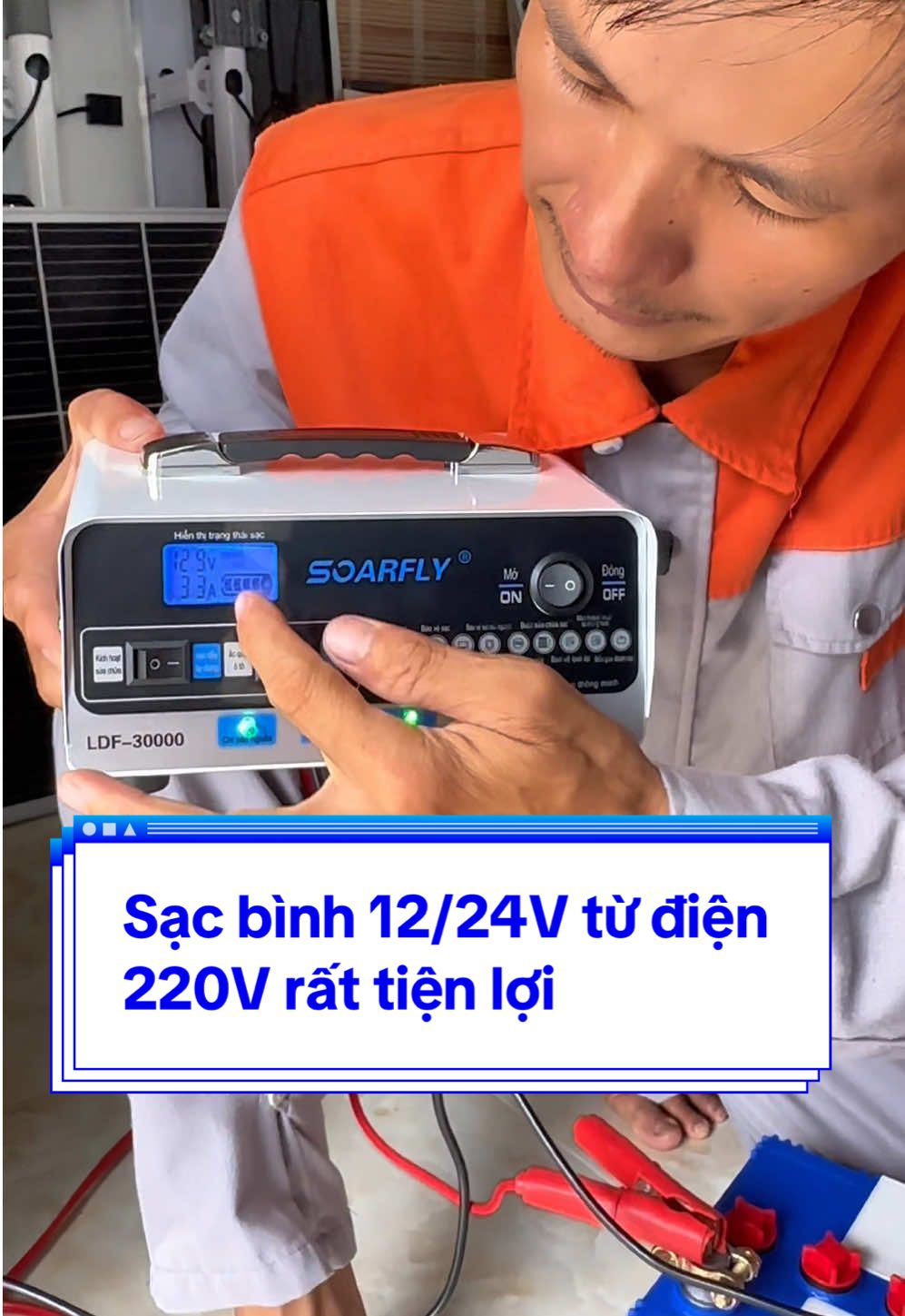 Sạc bình 12/24V từ điện 220V rất tiện lợi  #banangluong #meovat #bosacbinhacquy 