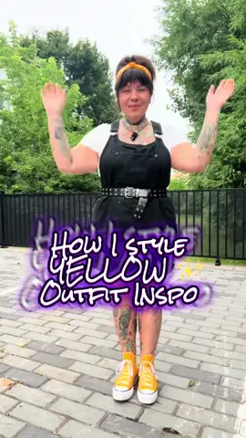 I love a yellow accent ! Not full banana… just a slice 🍌💛 #yellowpop  #alternativefashion #outfitideas #outfitinspo 