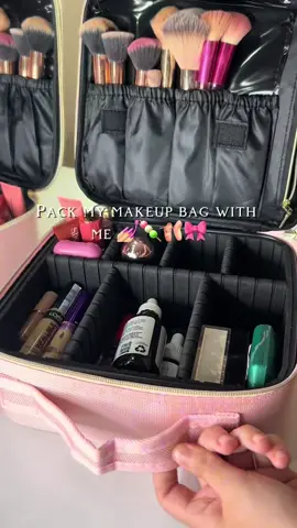 it’s giving organized but pretty ✨✨#makeupaesthetic #makeupbag #fypシ #packmybag #vacations 