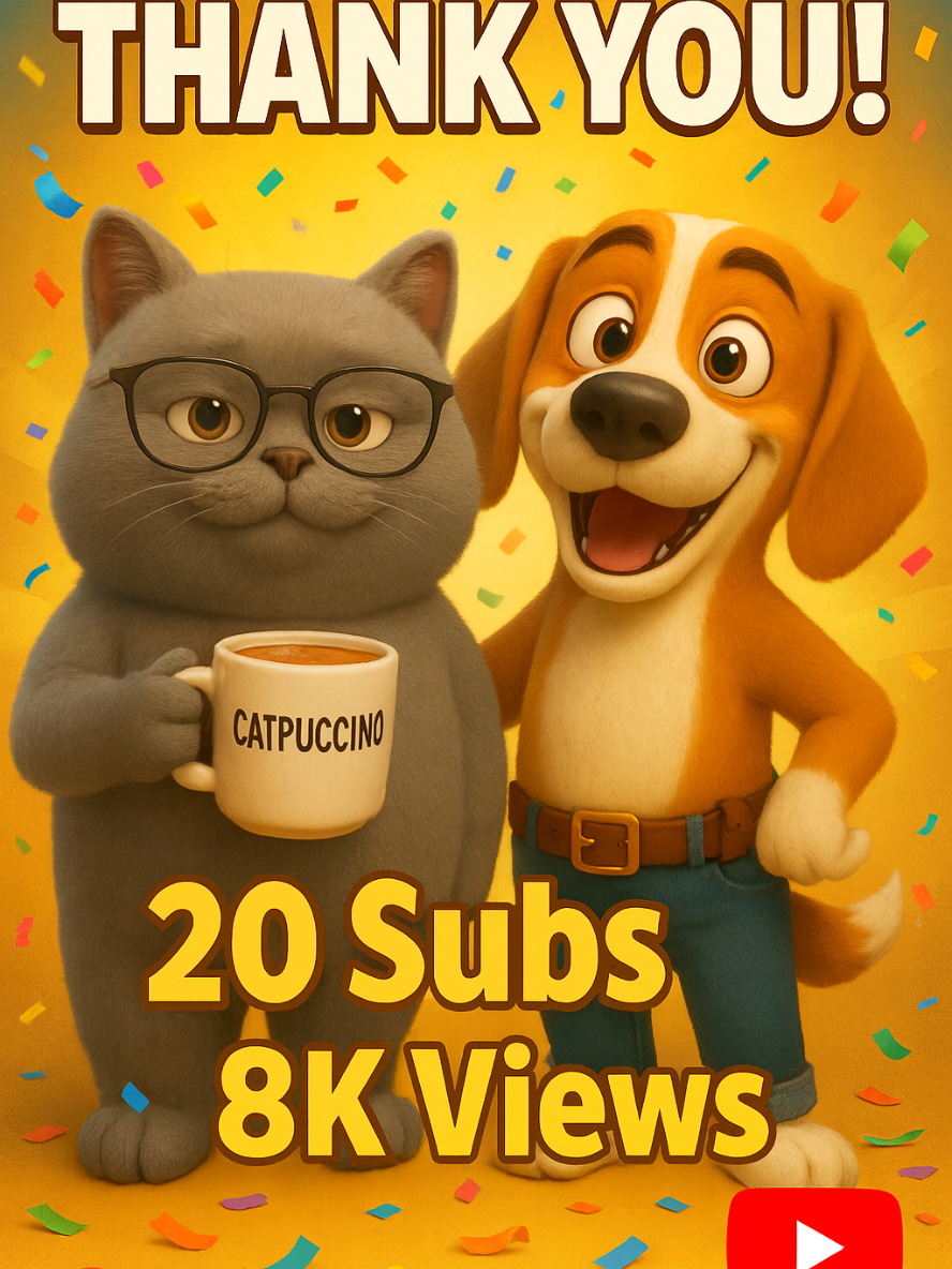 🎉 Thank you for 20 subs + 8K views in under a month on our YouTube channel 🐾 More Baloo & Benji episodes coming soon 👀 #BalooAndBenji #CyberSleuths #TechComedy #FunnyPets #ThankYou 