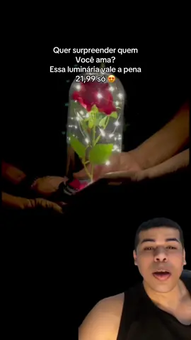 Luminária de rosa bela e a fera em oferta TikTok Shop!