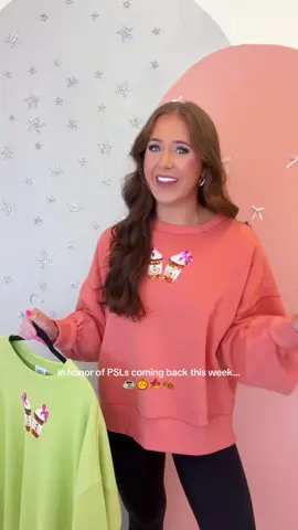 happy pumpkin spice week!!! 🎃☕️🍁 we’re kicking off the season with this cozy & cute PSL sweatshirt, hbu? ✨ #pumpkinspice #pumpkin #autumn #psl #fall  