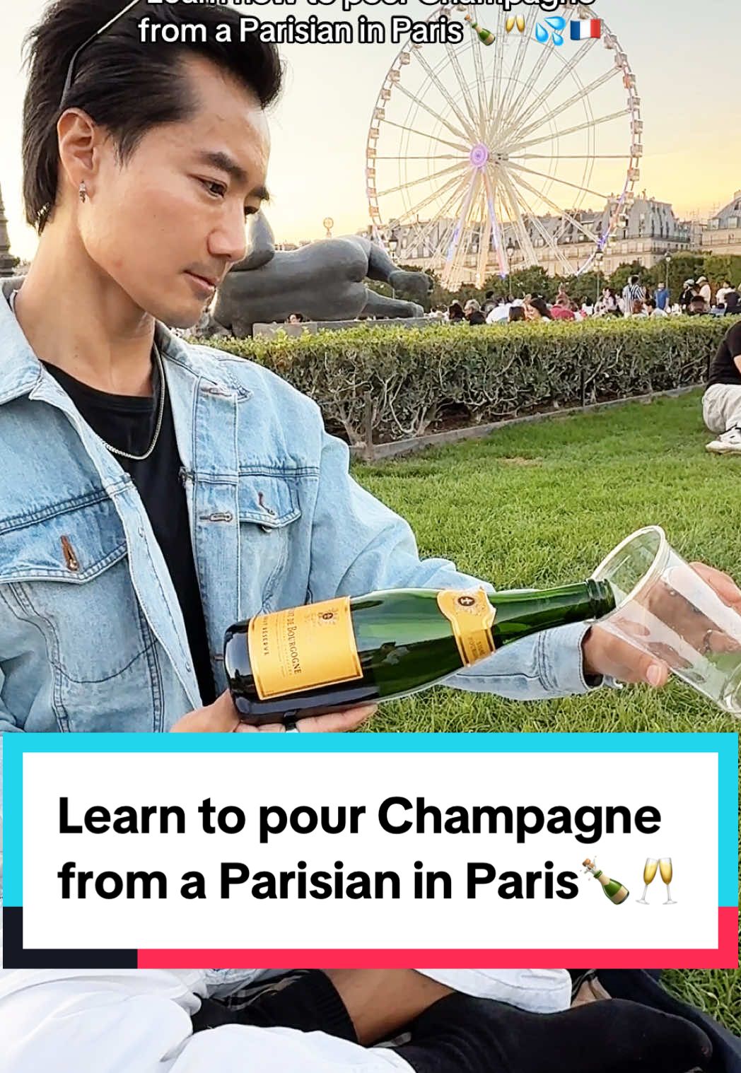 How did I do? 🙂‍↔️🍾🥂💦💦💦 🤣🤣🤣 #paris #champagne #parisian #french #chinese  