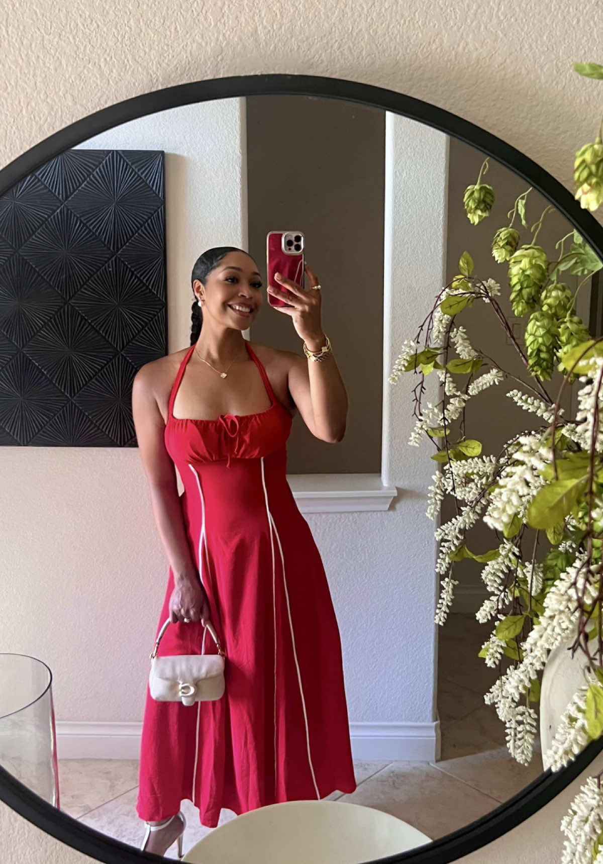 Today’s #OOTD for the Lord’s House. #HappySunday ✨ Dress @fashionnova  Shoes @antoniomelaniofficial  Bag @coach #Fashion #HoustonInfluencer #fyp 