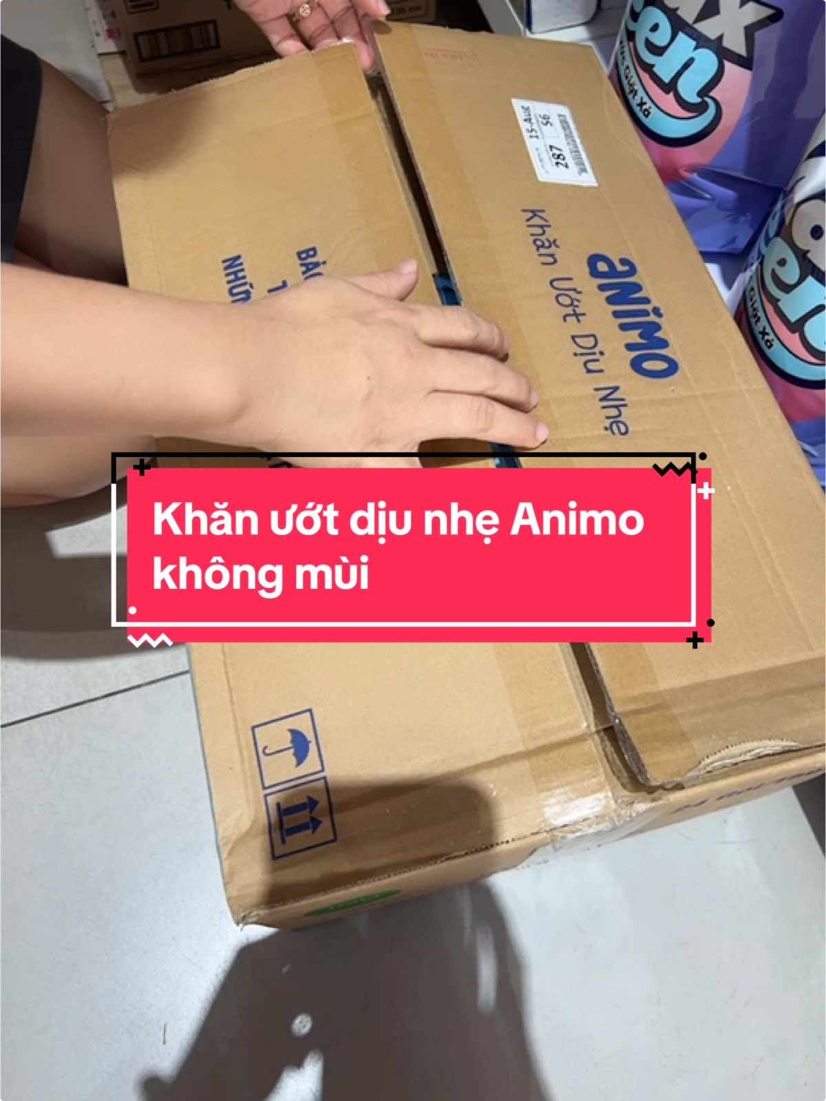 Khăn ướt dịu nhẹ Animo không mùi#khanuot #khanuotkhongmui #animo #concung #xuhuong #mevabe #mebimsua #nuoicondungcach 