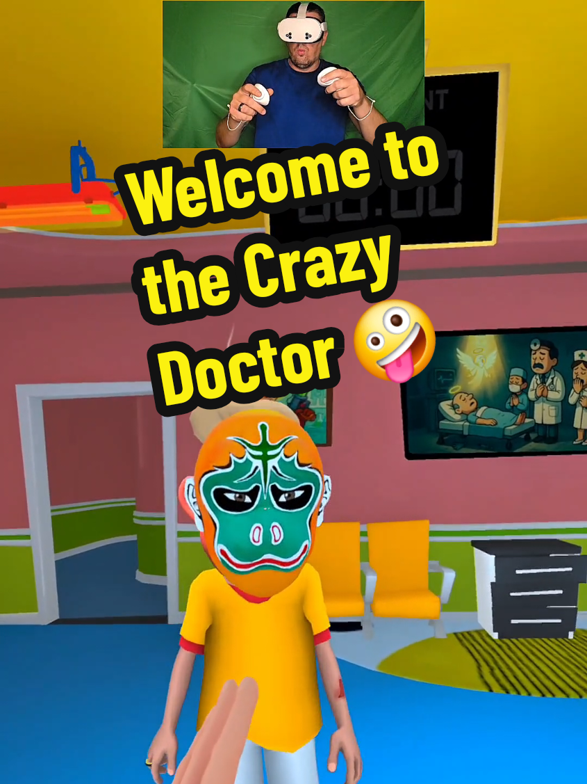 A clip from Crazy Doctor 🤪 #crazydoctor #gamingcomedy #funnygaming #blowthisup #goviral #funny #fyp #foryou #foryoupage #viral #trending #funnyvideos @Meta Quest @Crazy Doctor（VR Clinic） 