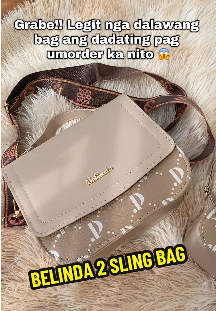 Isang lang inorder pero dalawa nag dumating 😍😍  #belindabag #belinda2in1slingbags #slingbag #bag 