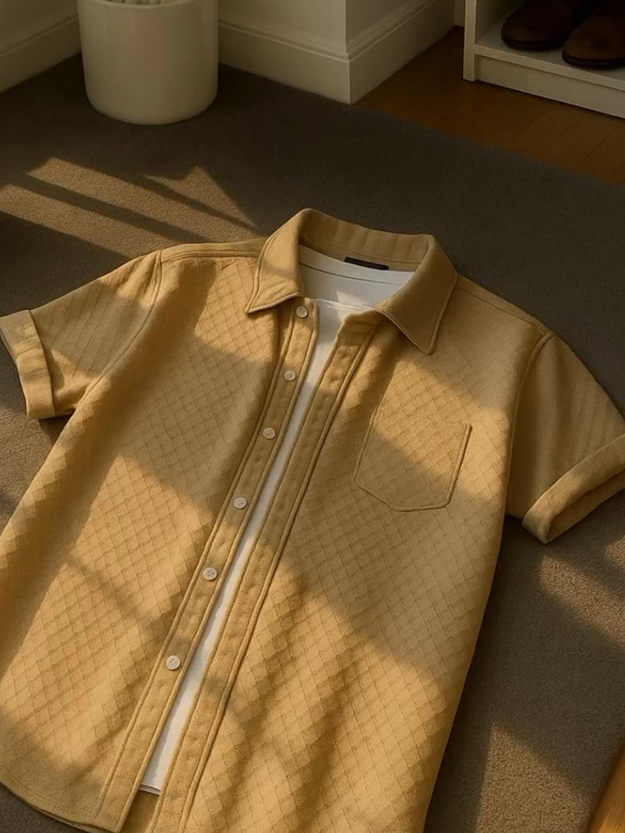 Men's textured casual polo | perfect for OOTD and outfit🔥 #polo #poloshirt #casual #OOTD #outfitideas 