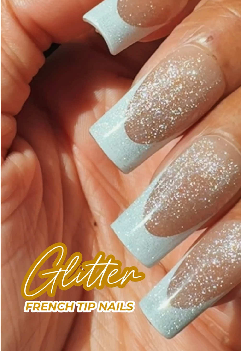 Dare I say I like this better than a glitter top coat? 👀💅🏾✨ This transparent cat eye glitter gel polish by Double Rhythm is sooo pretty, i’ll definitely be using this on more press on nail sets  💎##amazonfinds##tiktokpartner##BlackTikTok##glitternails##nailsathome