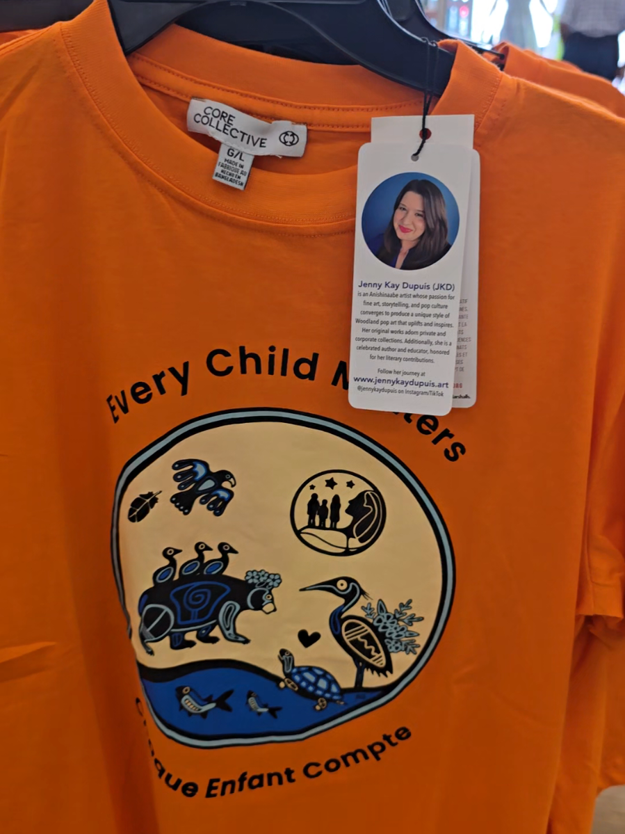 I was selected by Winners and Marshalls to create an exclusive design in recognition of Orange Shirt Day and the National Day for Truth and Reconciliation on September 30th. I'm appreciative for the opportunity to contribute to such an important cause. 100% of the proceeds from these shirts will be donated to the Orange Shirt Society, supporting the ongoing work of reconciliation. You can find the shirts at all Winners and Marshalls locations across Canada. #OrangeShirtDay #IndigenousTikTok #arttok  #winnersfabfinds #marshallsfinds 
