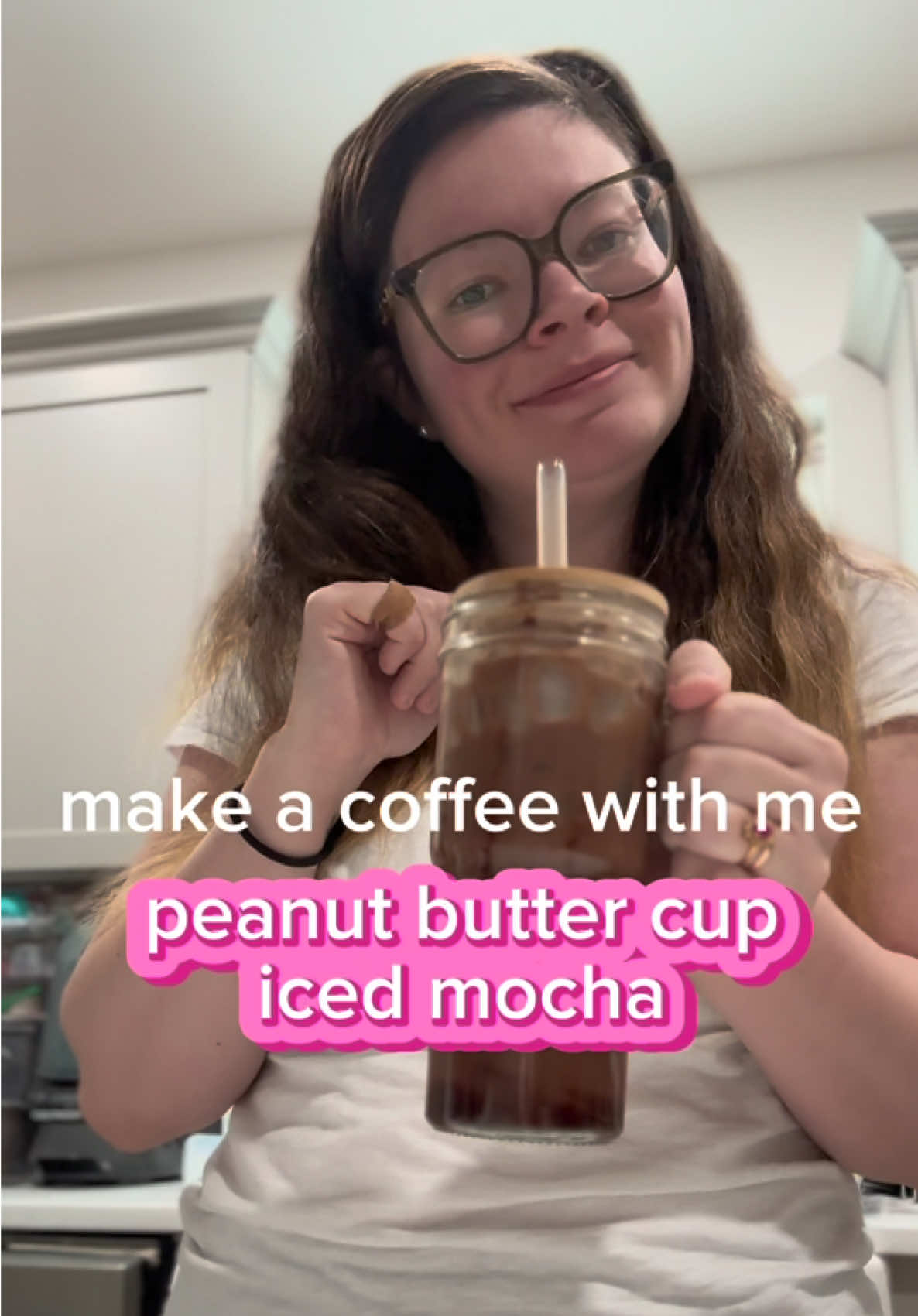 Let’s make a Peanut Butter Cup Iced Mocha together ☕️  RECIPE: 2 shots espresso Chocolate sauce (measure with your heart) 2 TBSP @Torani SF Peanut Butter Cup syrup 🥜  Ice 🧊  Milk of choice#CapCut 