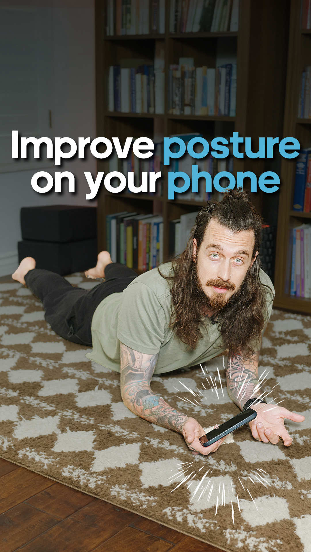You’re probably watching this video like this or like this—I’m not the posture police. But slouching day after day becomes a habit. Try lying on your stomach while watching—your hips and spine will thank you. You don’t even have to stop using your phone. Want more easy ways to feel better at home? Link in bio to try for free for 7 days. #fyp #viralvideos #posturehack #hipmobility #movementbreak
