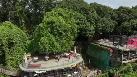 Cafe and Resort na may overlooking view ng san raphael River Bulacan. #nature #dji #Droneshots