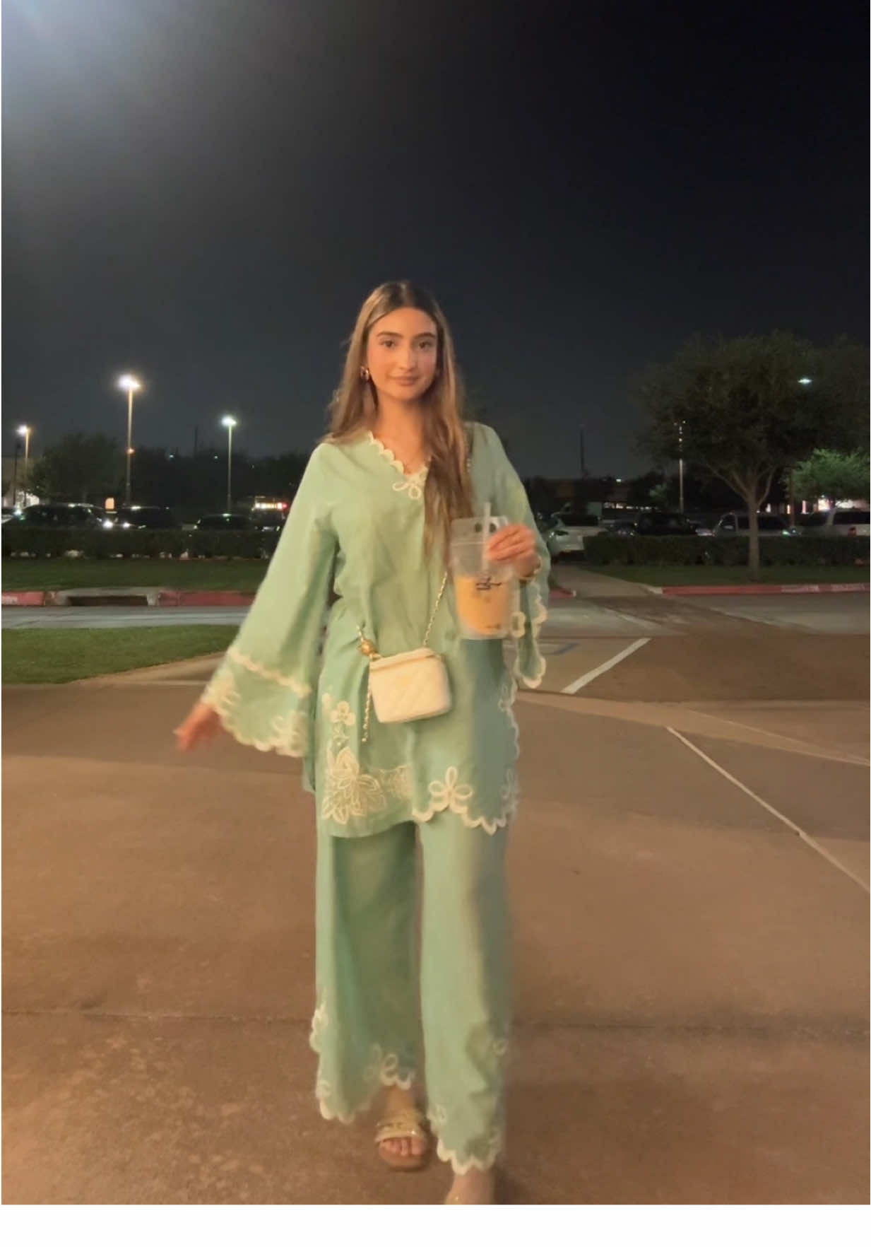 Ethnic co-ord sets have my heart ✨🤍 @ETHNIC STUDIO #browngirl #desi #browntiktok #OOTD #fypシ 