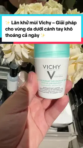 ✨ Lăn khử mùi Vichy – Giải pháp cho vùng da dưới cánh tay khô thoáng cả ngày ✨ 	•	Thương hiệu dược mỹ phẩm Vichy nổi tiếng từ Pháp. 	•	Công dụng: ✅ Giảm tiết mồ hôi lên đến 48h. ✅ Khử mùi hiệu quả, ngăn ngừa vi khuẩn gây mùi. ✅ Công thức dịu nhẹ, không cồn, không gây kích ứng, phù hợp cả da nhạy cảm. 	•	Dạng lăn bi nhỏ gọn, dễ mang theo bên mình. 	•	Hương thơm nhẹ nhàng, dễ chịu, không gây bết dính áo. 👉 Lựa chọn hoàn hảo cho những ai thường xuyên vận động, ra mồ hôi nhiều hoặc muốn tự tin suốt ngày dài. #lannachkhumui  #tiepthilienket  #kiemtientiktok  #xuhuong  #vairal 