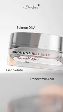 Kulit cerah berkilau sepanjang malam dengan Salmon DNA Red Jelly✨   #hnhskincarebydrkamilajaidi #dikawalsampaiglowup #24hours #salmondna