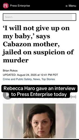 8/24/20255 Rebecca Haro gave an interview about how much she loves her baby and how Jake is a good dad. Jake was seen on the site of a search for Emmanuel. And Emmanuel is still missing. Follow @ONTHETIRA and @MurderByNaturepodcast for any new leads and information on the case #emmanuel #emmanuelharo #breakingnews #arrested #search