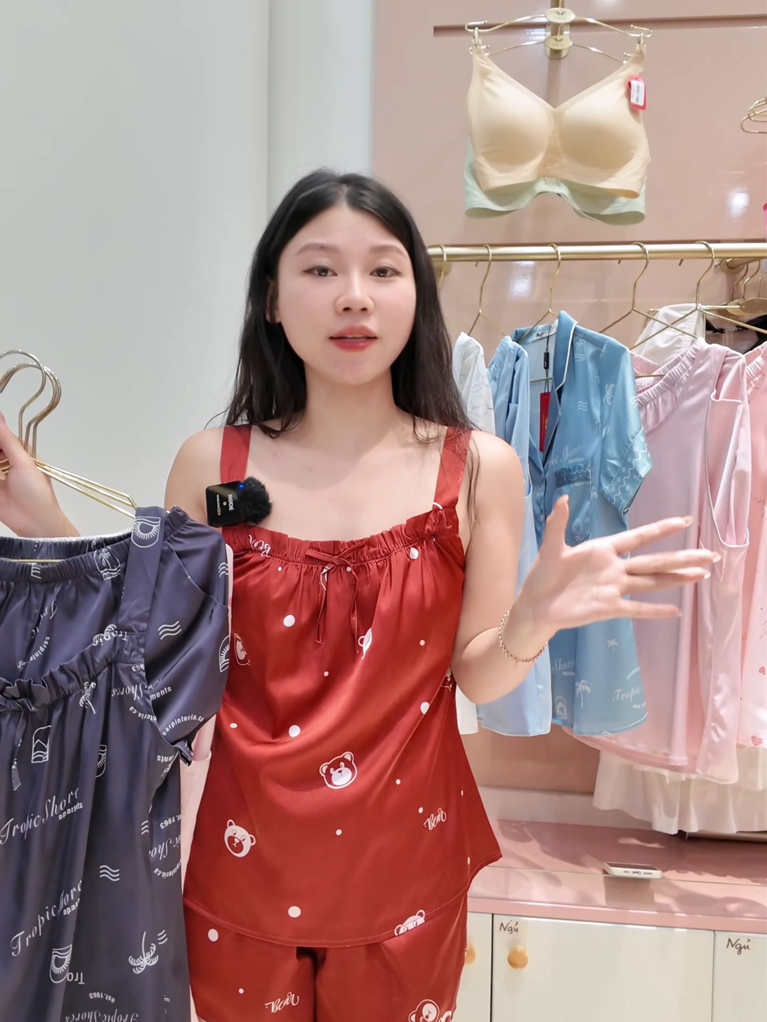 Đồ bộ hai dây bản to nhà em nay thiết kế có 4 màu cho chị em thoải mái lựa chọn luôn ạ <3 #dongunu #pijama #vingovietnam #xuhuong #tiktok