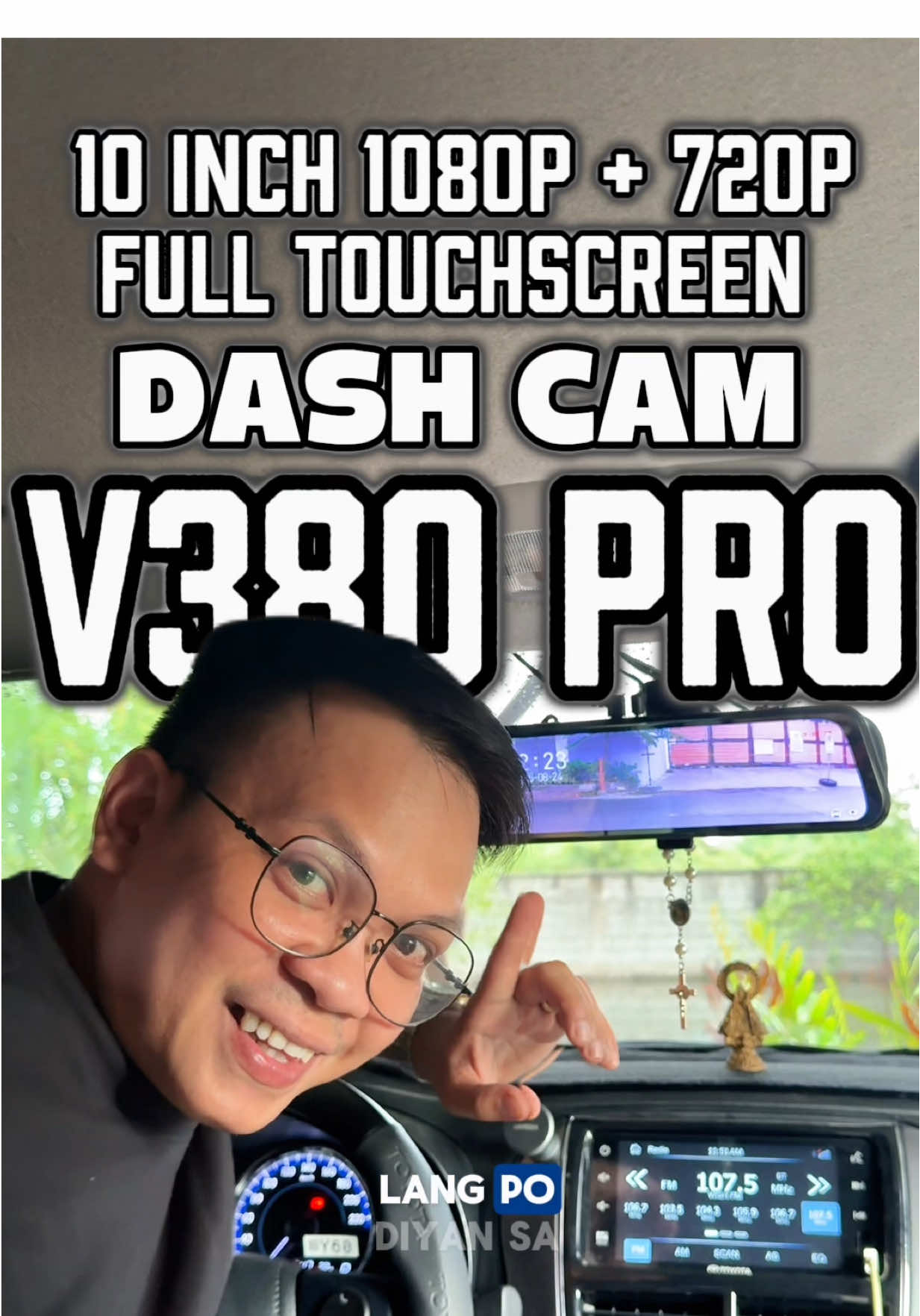 V380 PRO Full Touchscreen 10” 1080P + 720P IPS Panel Dash Cam Front and Back Camera Very Life Saving po talaga ang ganitong Dash Camera para sa Sasakyan natin 👍👍😍 #v380prodashcam #dashcam #cardashcam #dashcaminstall #caraccessories 