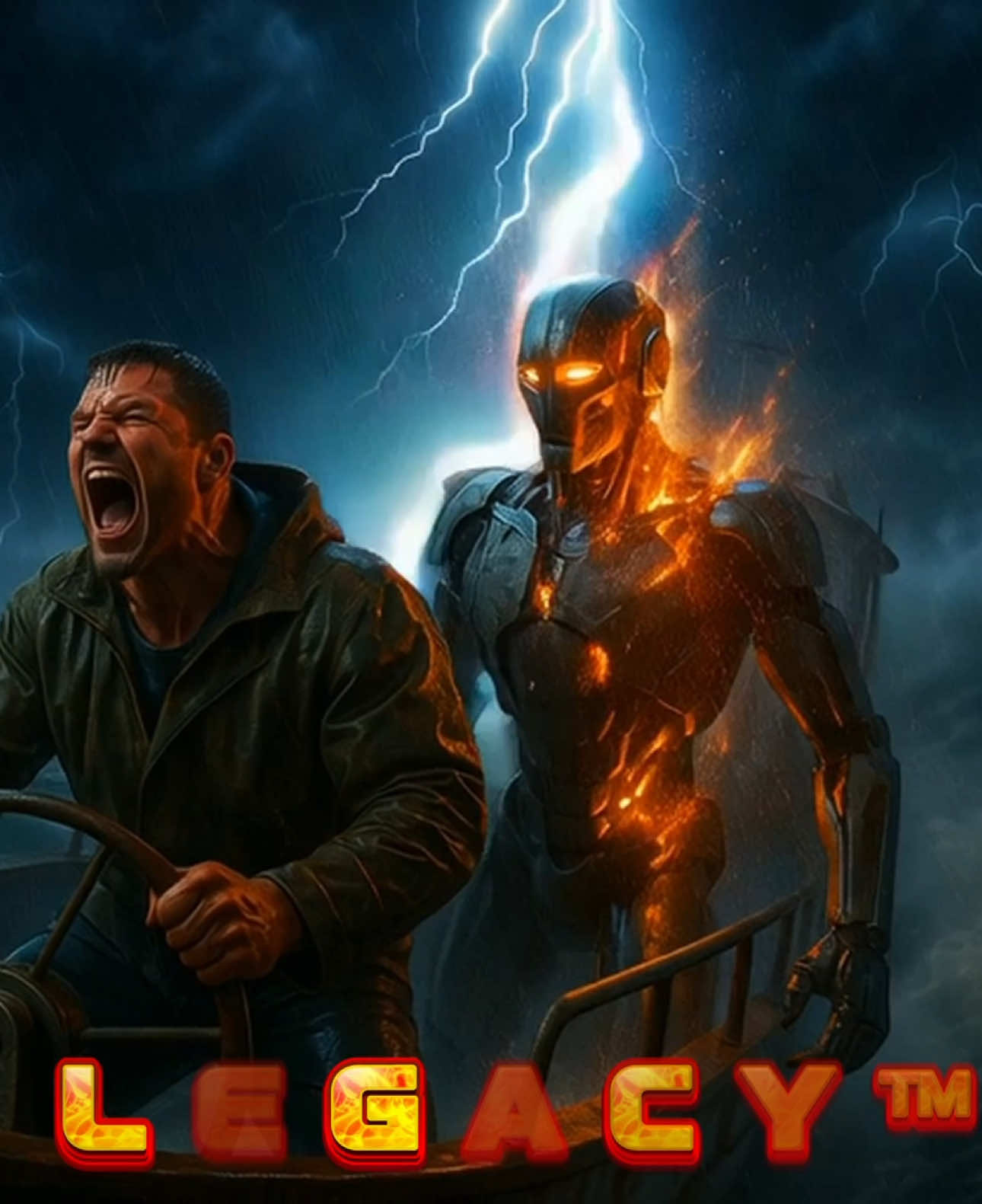 Man vs Storm: When the Robot Fell ReelLegacy #ManVsStorm #EpicBattle  #HurricaneChaos #CinematicStorm #lighting 
