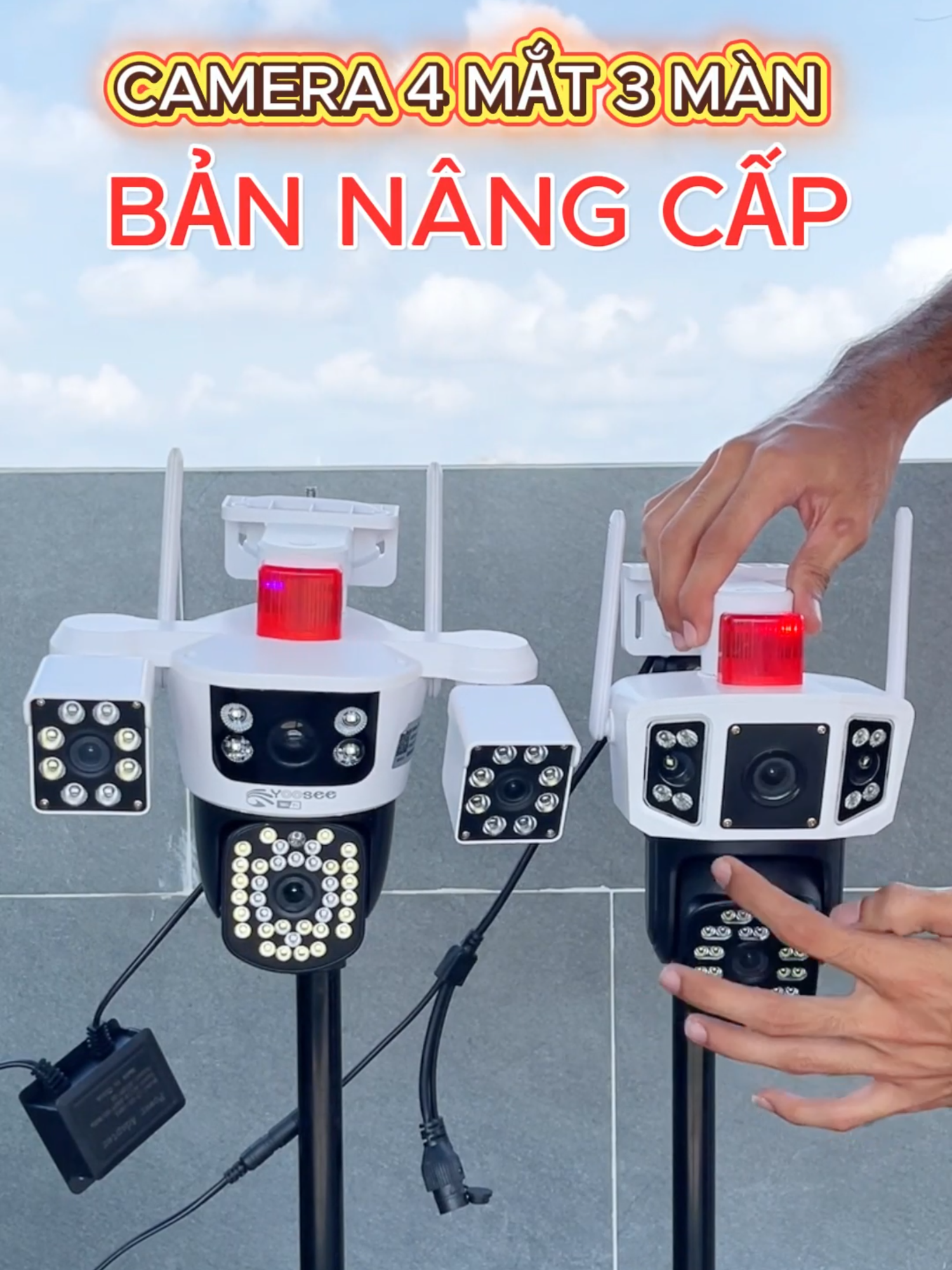Camera Yoosee 4 mắt xoay ngoài trời,điều chỉnh góc quan sát linh động,tốc độ mạng ổn định hơn, hình ảnh Nét hơn #camerabiettuot #camerawifi #camerangoaitroi #yoosee #camerayoosee #camerangoaitroi #camerachongtrom