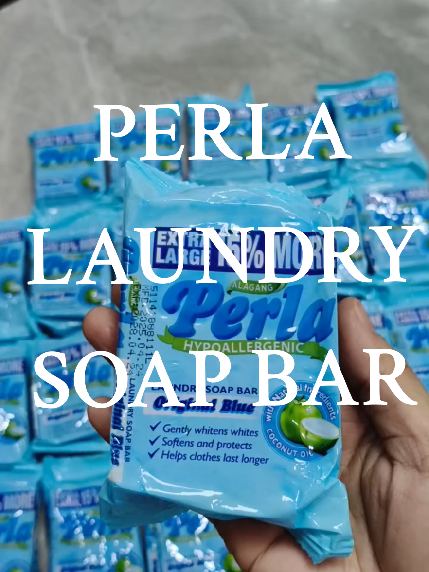 PERLA hypoallergenic Laundry Soap original blue ✔️gently whitens white ✔️ softens and protects ✔️helps clothes last longer #perlasoap #perlalaundrybarsoap #perlalaundrysoap 