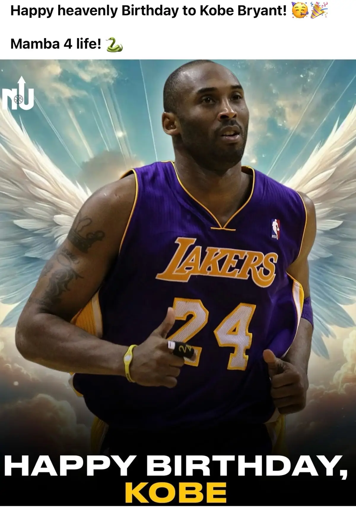 Actually was yesterday happy heavenly birthday Kobe ❤️🕊️