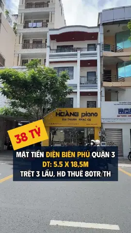 Mặt tiền Điện Biên Phủ quận 3 DT: 4 x 18m Kết cấu: trệt 3 lầu Vị trí gần cư xá Đô Thành, bệnh viện Bình Dân #batdongsan #quan3 #thienvunhadep #LearnOnTikTok