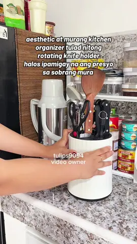 mura nalang tong knife holder at bagay na bagay sa kitchen mo !! #kitchen #rotatingknifeholder #knifeholder #organizer 