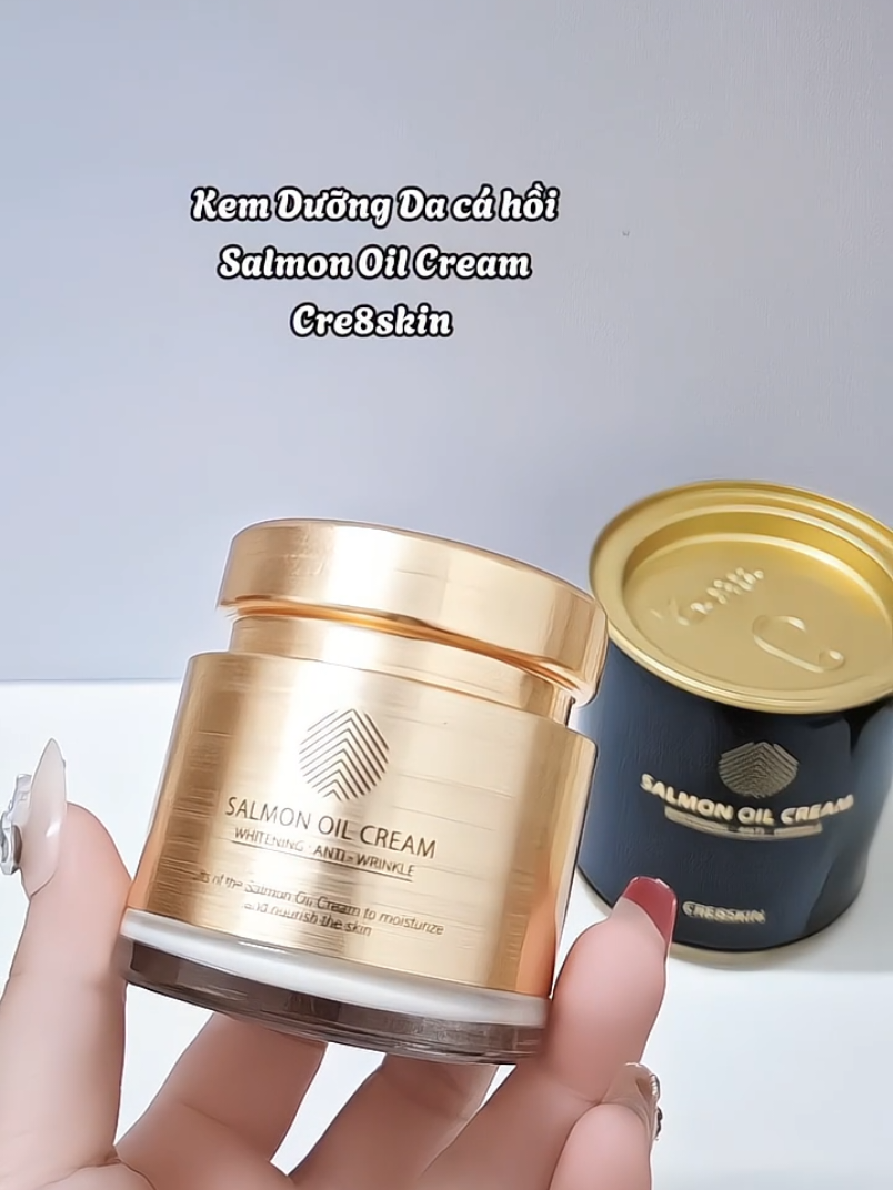 Kem Dưỡng Da Cá Hồi Cre8skin  Hỗ Trợ Dưỡng Trắng, Cải Thiện Da Lão Hóa  Salmon Oil Cream #duongsangda #giamlaohoada #kemcahoi #salmonoil #goclamdep 