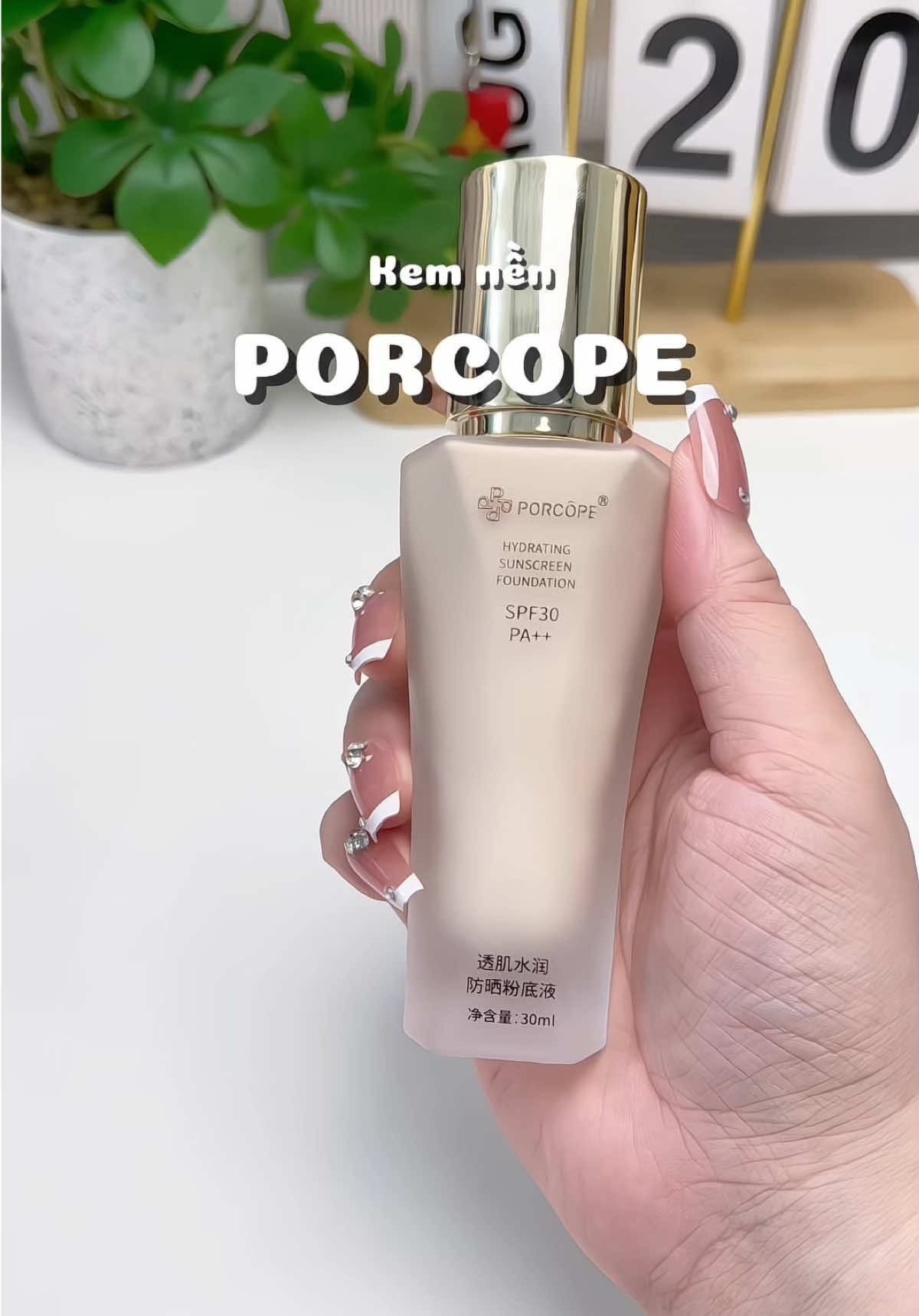 PORCOPE – nền mịn, lâu trôi, thêm ch.ố.ng nắng tiện lợi 🌸#porcope #kemnen #makeup #foundation #kiemdau