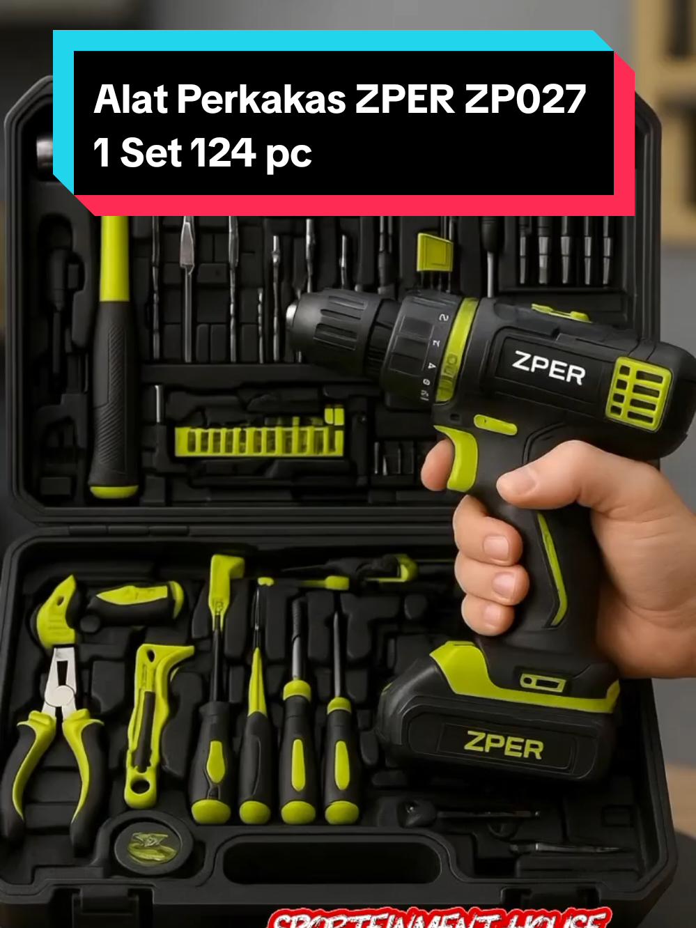 Alat Perkakas ZPER ZP027 1 Set 124 pcs #alatperkakas #zpertools #zperformancewheels #borlistrik #bengkelrumahan 