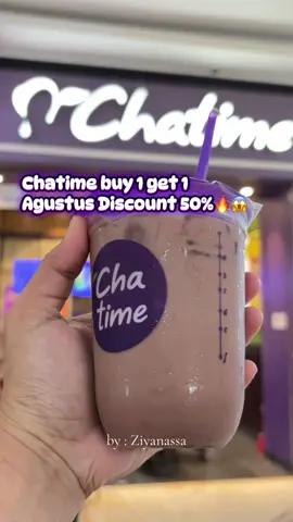 Cocok hawa panas minum yang seger2. Langsung aja klik lokasi di video ini supaya dapat Diskon 50%😍 Promo hanya bulan Agustus. #fyp #chatime #promo #foryou #foryoupage 