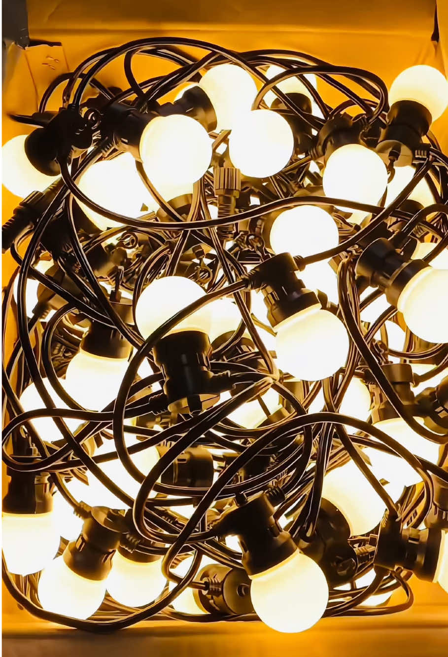 Dây Bóng Đèn Trang Trí Chống nước, bóng tròn cách nhau 5cm, ánh sáng trung tính dễ chịu #denquatrung #denledtrangtri #dentrangtrisanvuon #denchongnuoc #xh 