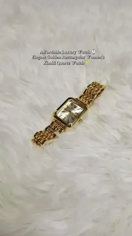 Elegant Golden Rectangular Women's Ximili Quartz Watch ⌚✨ #ximiliwatch #quartzwatch #watchformen #watch #luxurywatch 