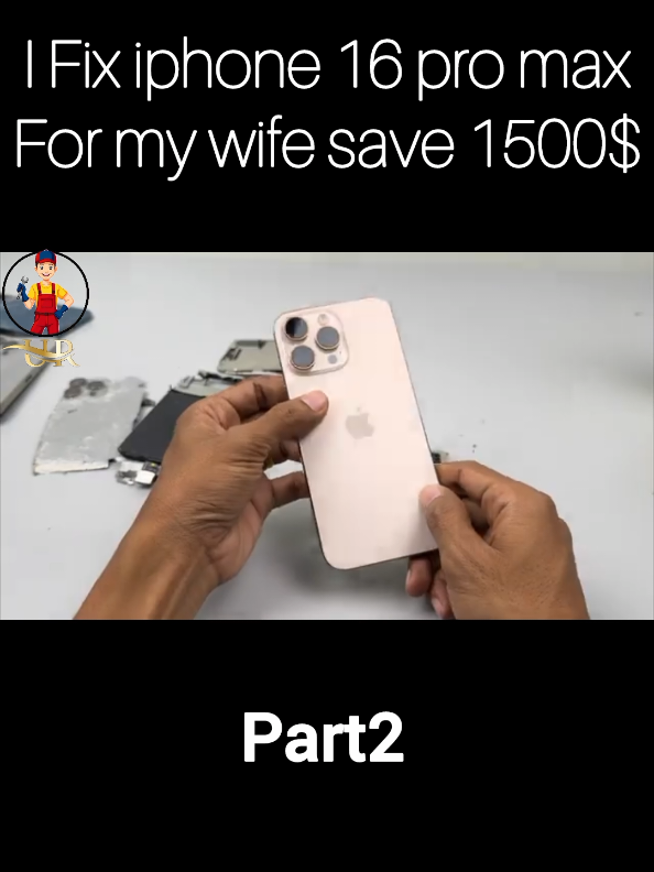 part2 || I fix iphone 16 pro max for my wife save 1500$ #restoration #restore #rusty #asmr #asmrsound 