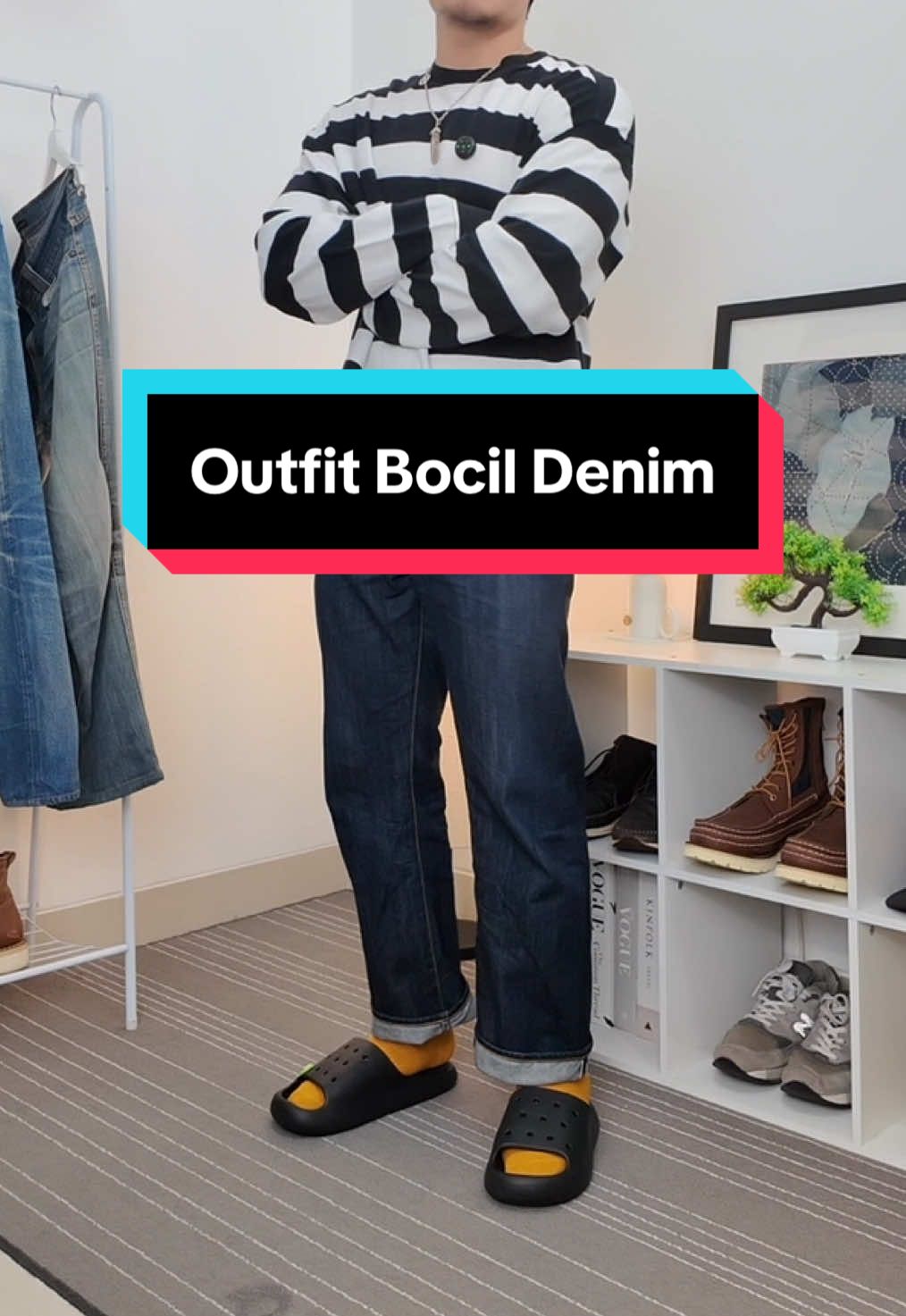 Outfit bocil denim ternyata nyaman juga ya 🤣🤣 Mereka lagi ada promo, buruan cek sekarang! ada GIVEAWAY + diskon! komentar sebanyak banyaknya berkesempatan 3 orang followers mendapatkan gratis product dari @NOMOR 9 OFFICIAL STORE   #nomor9sandals #nomor9rasasandals #denim #rawdenim 