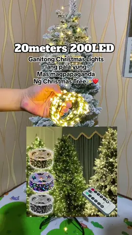 Ang Dami ko ng Na Try na Lights sa mga Christmas tree pero yung Ganito ang pinaka MAGANDA #christmaslights #fairylight #stringlights #christmasdecor 