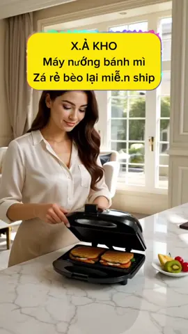 Máy nướng bánh mì cho bữa sáng nhanh lại ngon miệng#xuhuongtiktok #thinhhanh #máynuongbanhkep #maynuongbanhmi 
