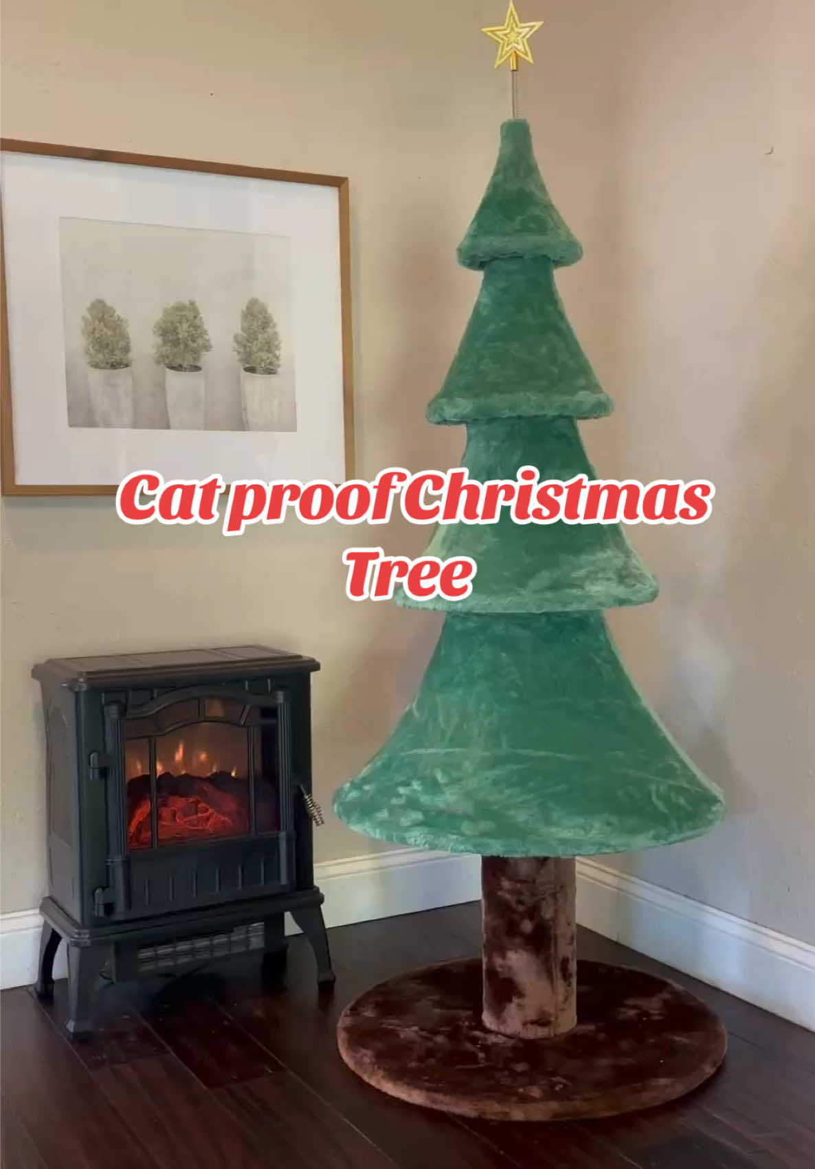 Faux Christmas tree for cats. Cat Christmas tree. Cat tree. #cattree #christmastree #catchristmas #cattoys #foryoupage❤️❤️ 
