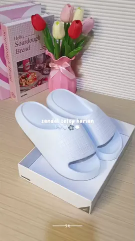 sandal selop seempuk ini cuma 20ribuan💙gas buat dirumah #blue #sandalwanita #sandalselop #sandal20ribuan 
