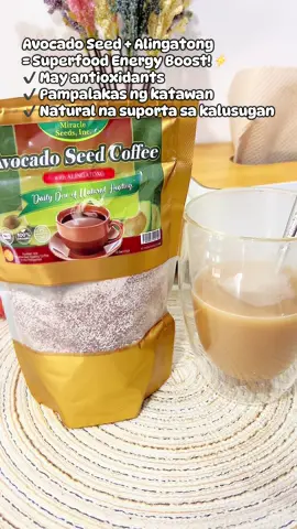 Sino nagsabing hindi healthy ang kape? 😏 Meet the Avocado Seed x Alingatong Coffee Mix ☕💚 #coffee #healthycoffee #avocadoseed #SelfCare #alingatongbenefits 