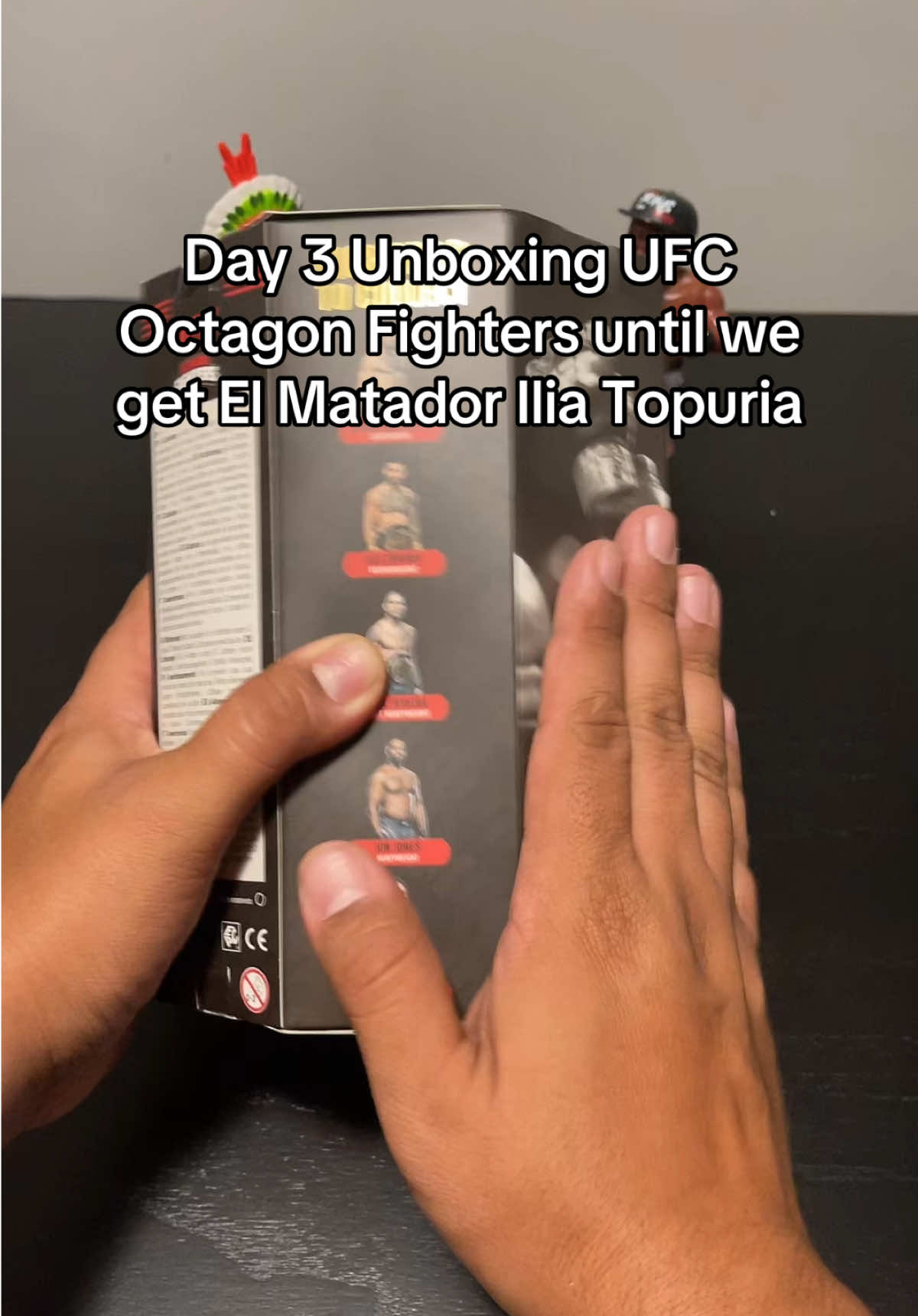 Day 3 unboxing UFC octagon fighters until we get El Matador Ilia Topuria #asmr #asmrvideo #iliatopuria #unboxing #ufc_mma_sport 