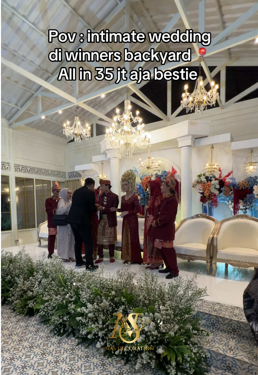 Paket nikah di winners backyard 35 juta all in📍 35 juta Dapat apa aja??😱 PAKET standar A  Kalian bakalan dapat : * venue winners backyard  * Catering 100 porsi ( bisa nambah sesuai jumlah tamu  * Dekorasi lengkap seperti :  - pelaminan  -  sofa pelaminan - dekorasi meja akad - dekorasi meja seserahan - dekorasi meja penerima tamu - bonus buku tamu - karpet jalan 10-15 meter - dekorasi bunga jalan - mirror sign  * Fotografer  * Videografer * MUA  * Attire  PAKET standar B Kalian bakalan dapat : * winners backyard  * Catering 100 porsi ( bisa nambah sesuai jumlah tamu  * Dekorasi lengkap seperti :  - pelaminan  -  sofa pelaminan - dekorasi meja akad - dekorasi meja seserahan - dekorasi meja penerima tamu - bonus buku tamu - karpet jalan 10-15 meter - dekorasi bunga jalan - mirror sign  * Fotografer  * Videografer * MC  * WO   Atau kalian bisa ambil Paket lengkap terima beres  Kalian bakalan dapat : * Venue ballroom  * ruang make up * Catering 100 porsi ( bisa nambh sesuai jumlah tamu)  * Dekorasi lengkap seperti :  - pelaminan lebar 6 meter - set sofa pelaminan - dekorasi meja akad - dekorasi meja seserahan - dekorasi meja penerima tamu - bonus buku tamu - karpet jalan 10-15 meter - dekorasi bunga jalan - welcome gate  - mirror sign  - ring box - bucket premium * Fotografer  * Videografer * Make up pengantin * Make up orang tua  * Make up 2 pager ayu  * Busana pengantin  * Busana orang tua * Busana 2 pager ayu * Mc  * Free wo  #intimatewedding #winnersbackyard   #intimatewedding #winnersbackyard #paketnikahdiwinnersbackyard  