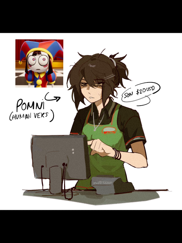 Personajes de Digital Circus humanos ARTISTA SOPHMOHR #foryou  #fyp  #digitalcircus #pomni #caine 