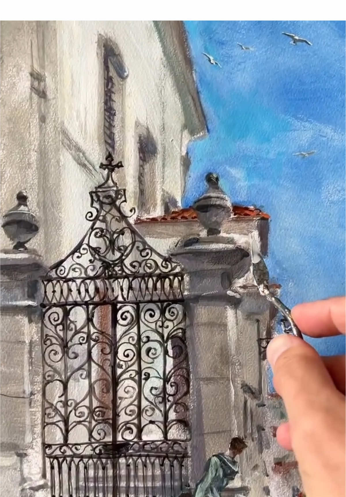 Between them cold walls, two folks sharin’ a secret the whole world ain’t never gonna know. #LGBT #paintinart #brighteyes #typシ 