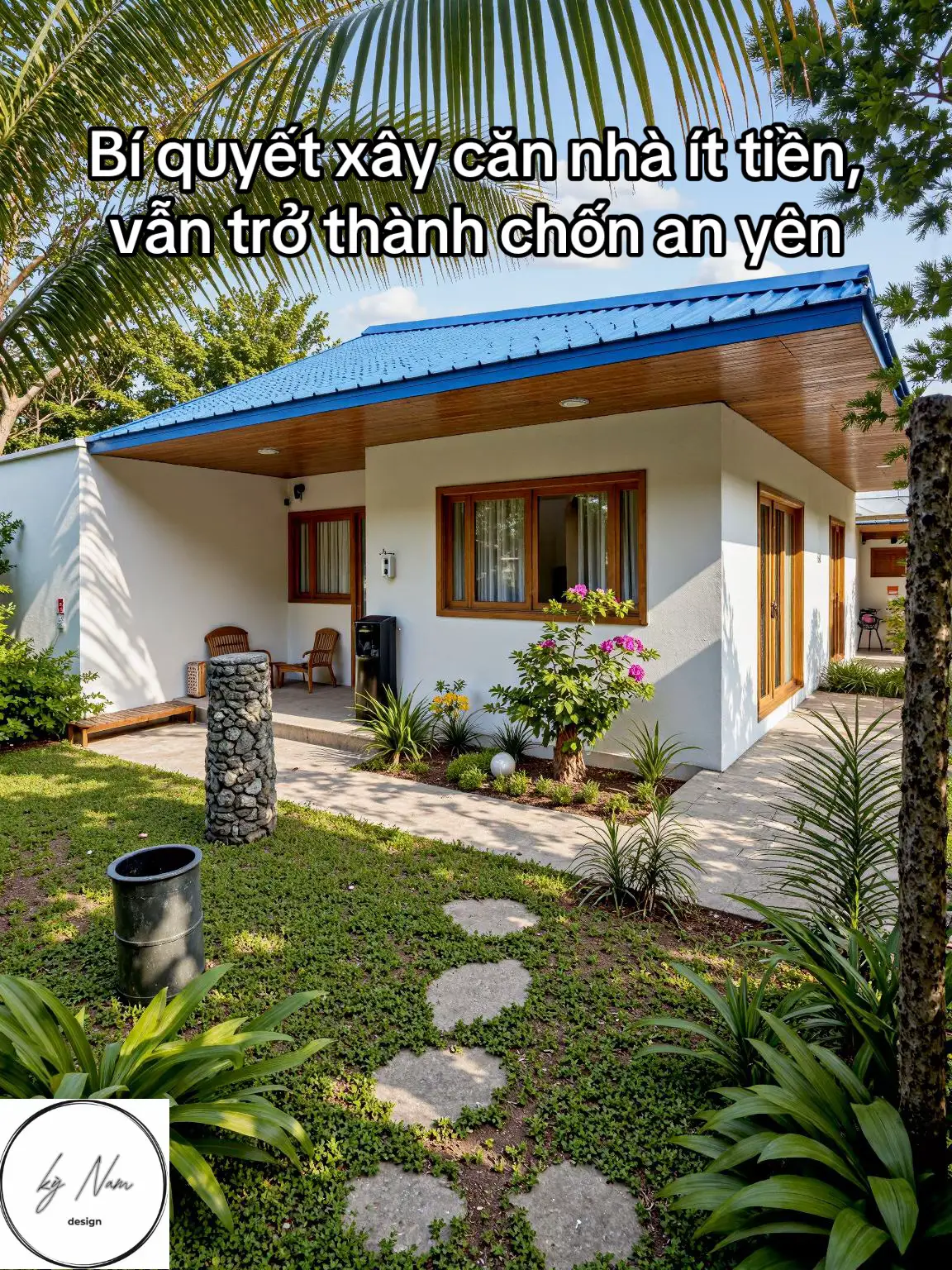 Căn nhà cấp 4 mái Nhật phí nhỏ, nhưng đủ đầy #kynamdesinger #thietkenhadep #nhadep #caitaonha #noithat 