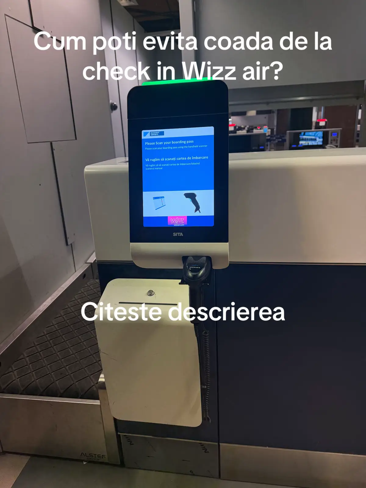 Există un drop-off point special, unde poți lăsa bagajele singur. Tot ce trebuie să faci e să scanezi biletul de îmbarcare (boarding pass) la aparat, iar apoi poți lăsa bagajul acolo. E simplu, rapid și te scapă de statul în rând. Atenție însă, sistemul funcționează doar cu 3 ore înainte de zbor. Dacă încerci mai devreme, o să primești o eroare. Am folosit și eu metoda asta și vă țin la curent dacă bagajul ajunge la destinație. #bugetdefamilie  Voi ați mai încercat-o? Spuneți-mi în comentarii!